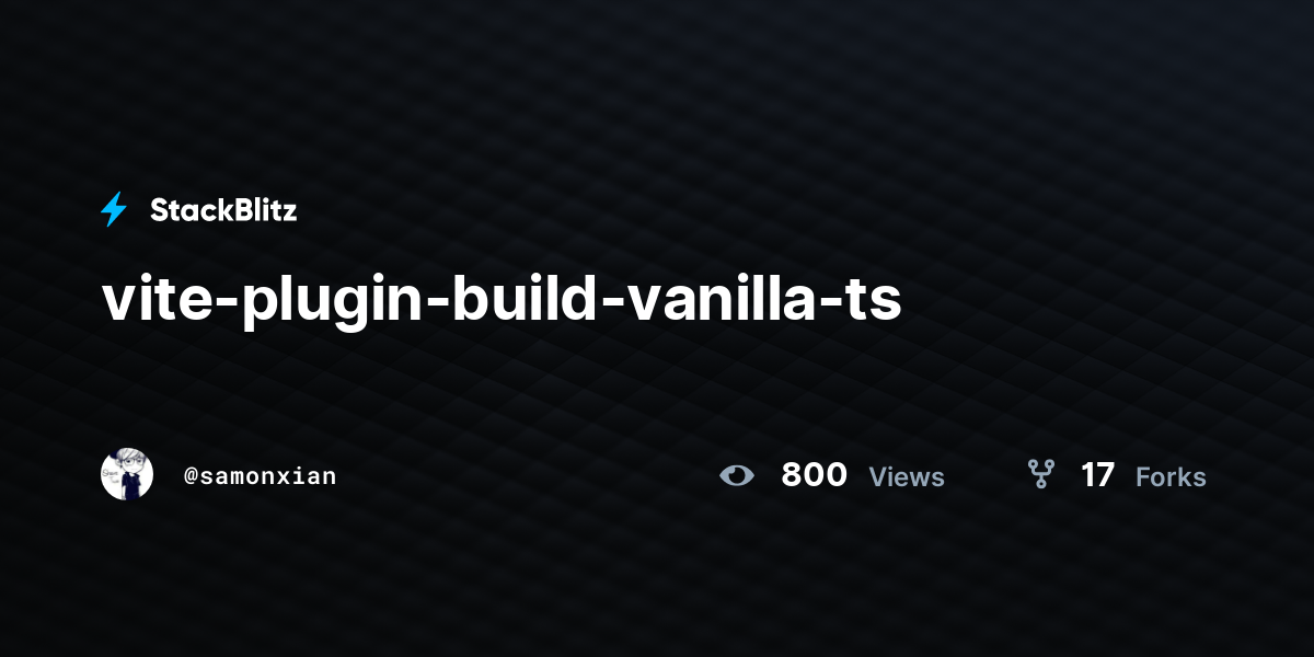 vite-plugin-build-vanilla-ts - StackBlitz