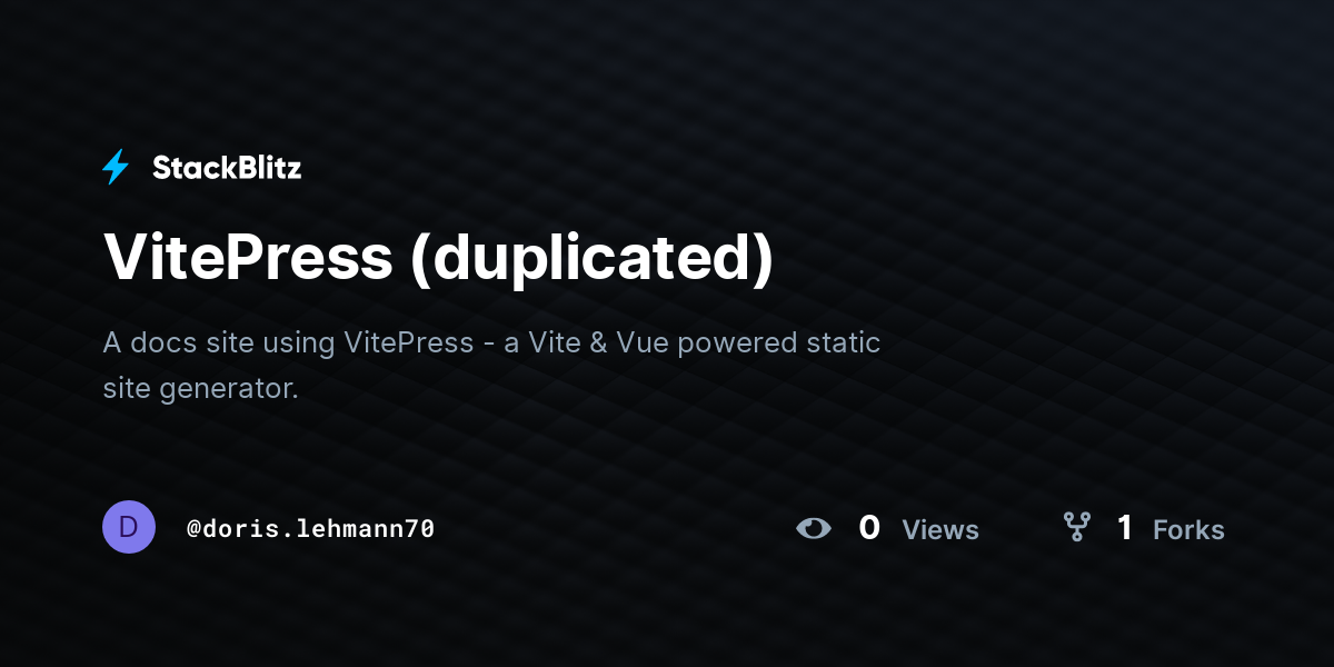 VitePress (duplicated) - StackBlitz
