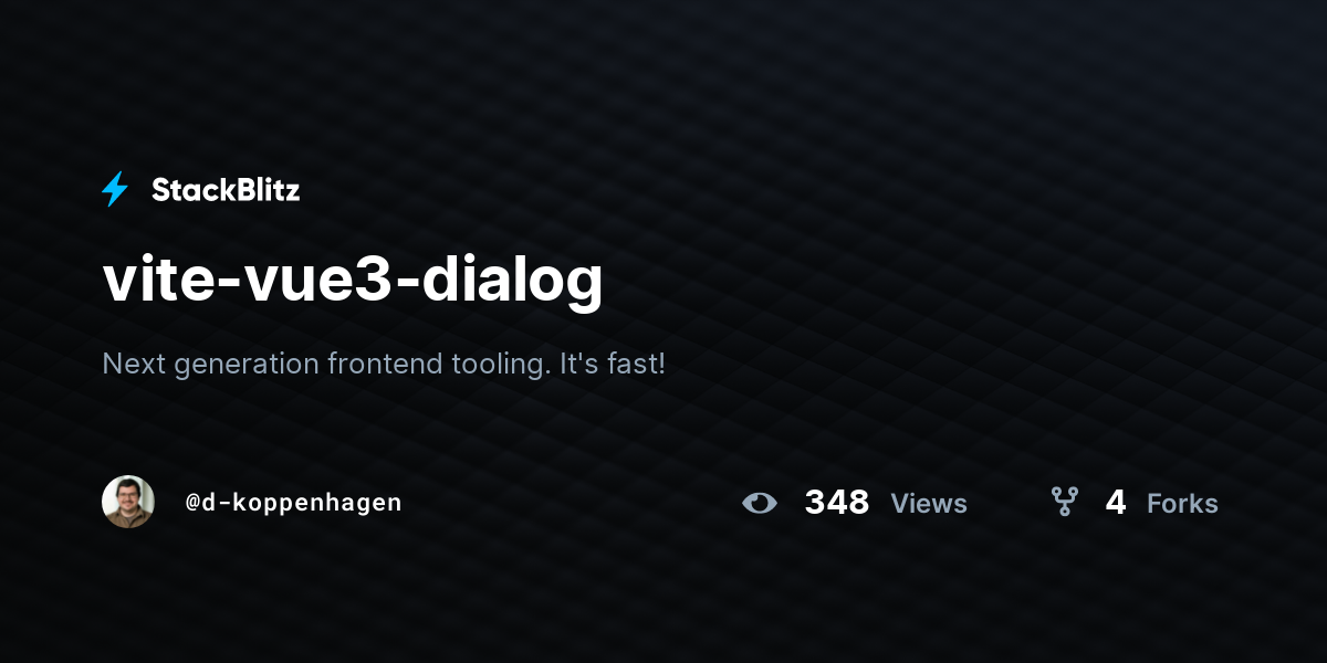vite-vue3-dialog - StackBlitz