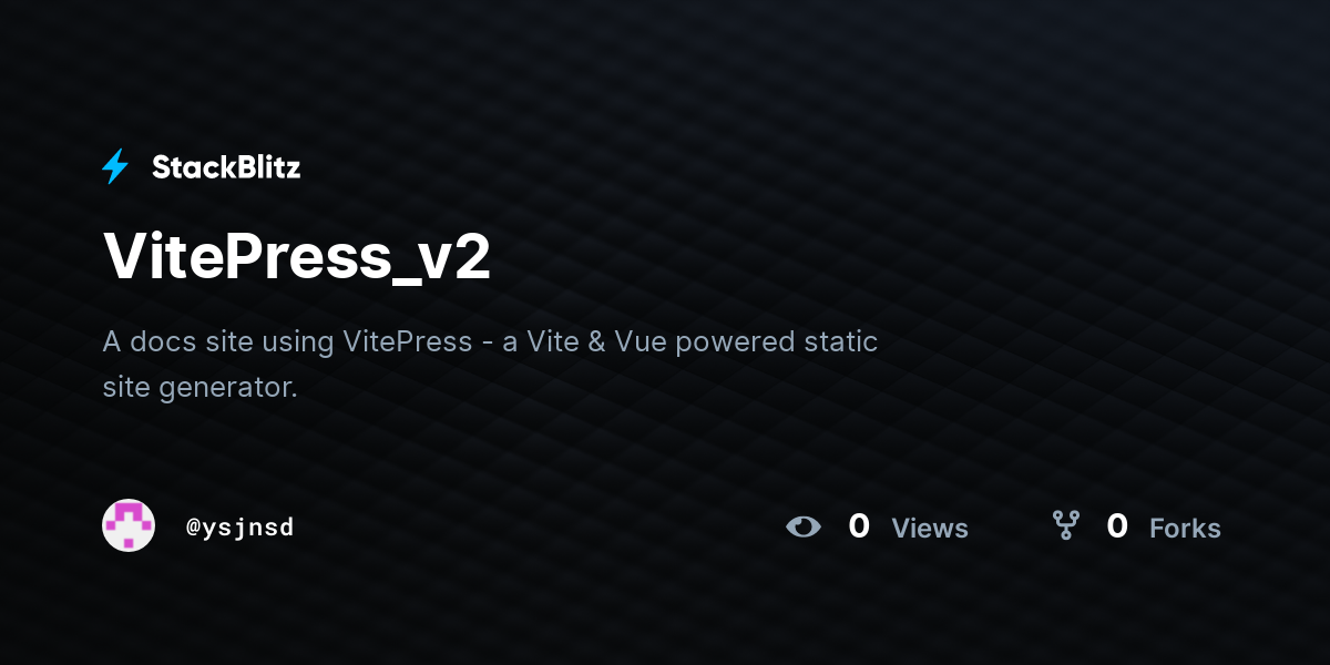 VitePress_v2 - StackBlitz