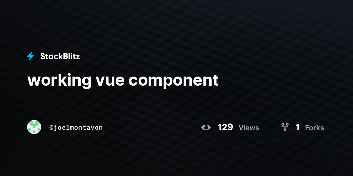 working vue component - StackBlitz