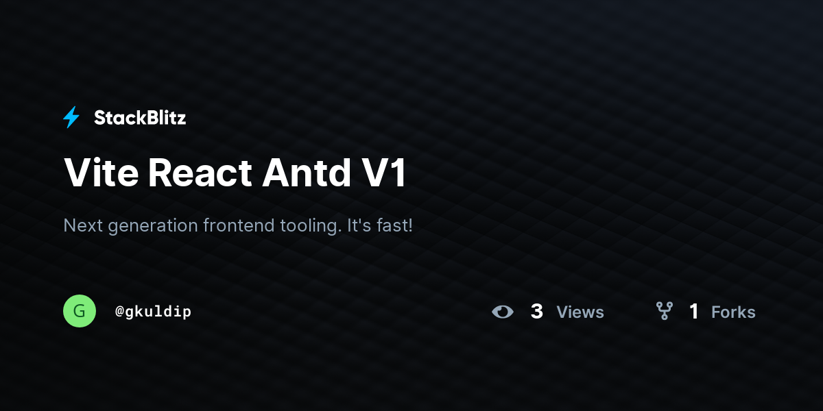 Vite React Antd V1 - StackBlitz