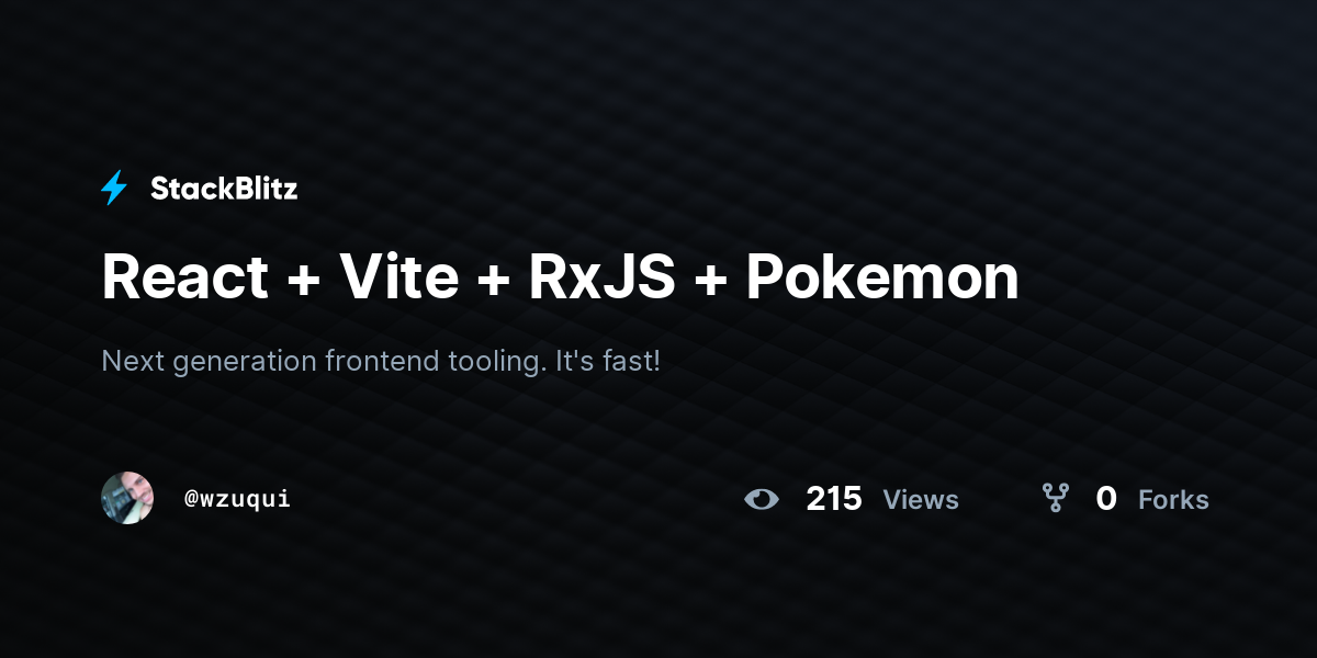 React + Vite + RxJS + Pokemon - StackBlitz