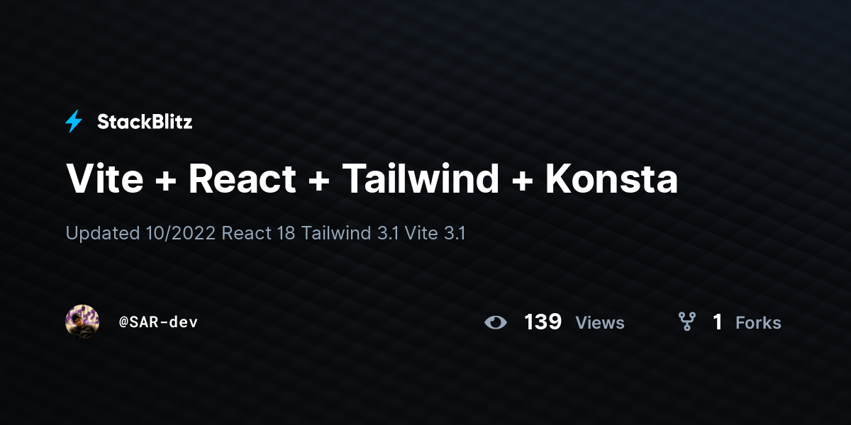 Vite + React + Tailwind + Konsta - StackBlitz
