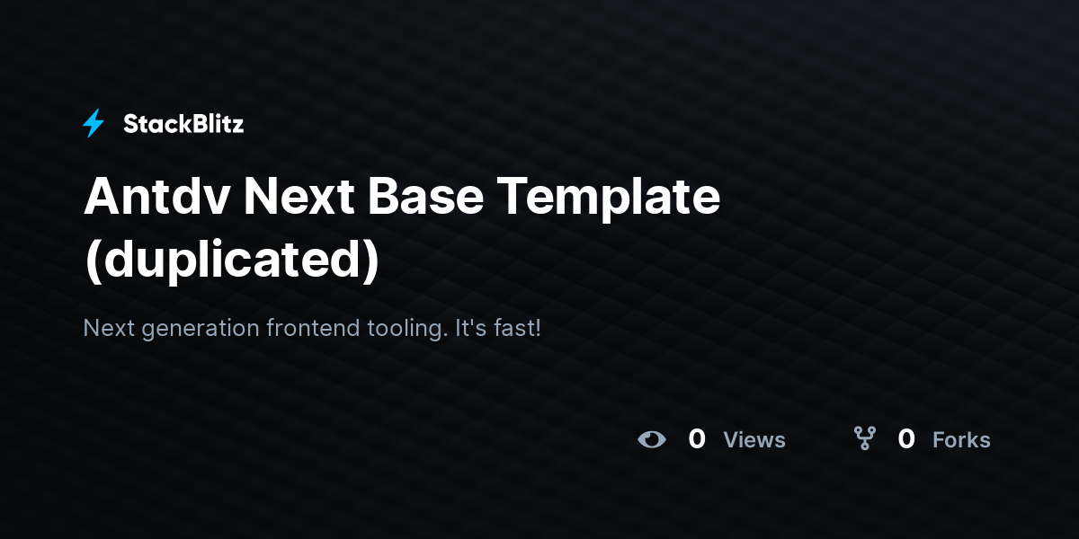 Antdv Next Base Template (duplicated) - StackBlitz
