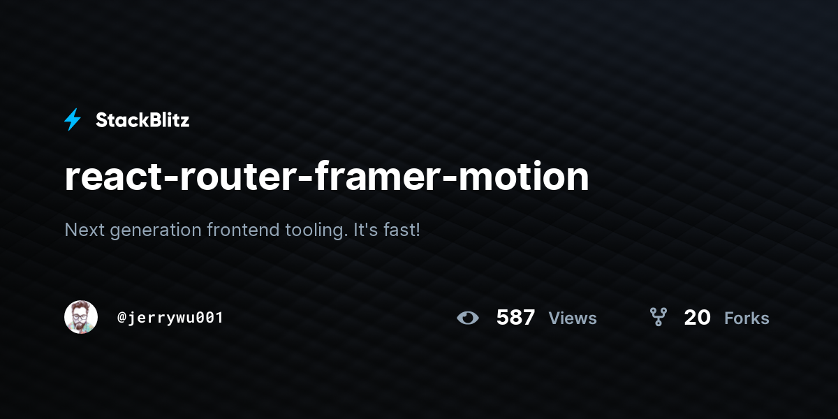 react-router-framer-motion - StackBlitz