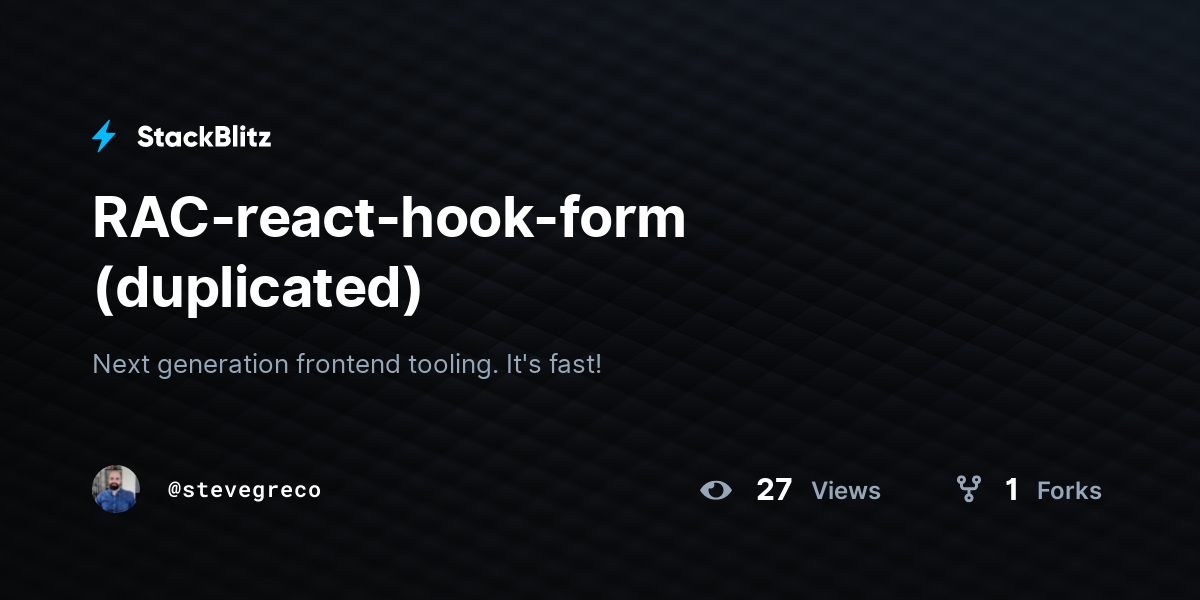 RAC-react-hook-form (duplicated) - StackBlitz