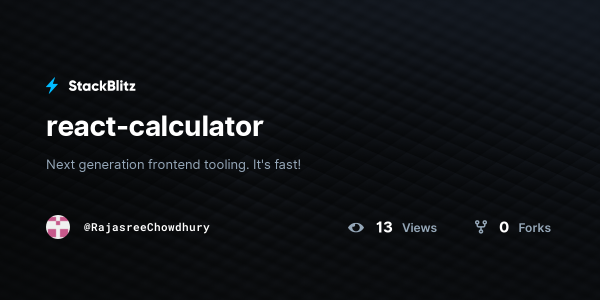 react-calculator - StackBlitz