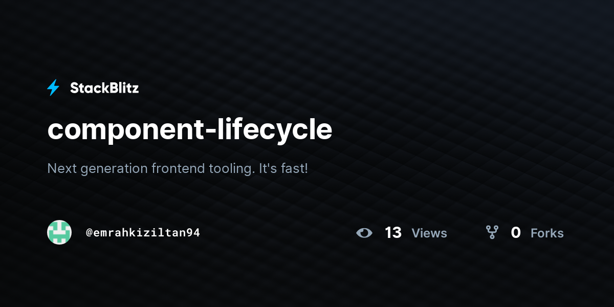 component-lifecycle - StackBlitz