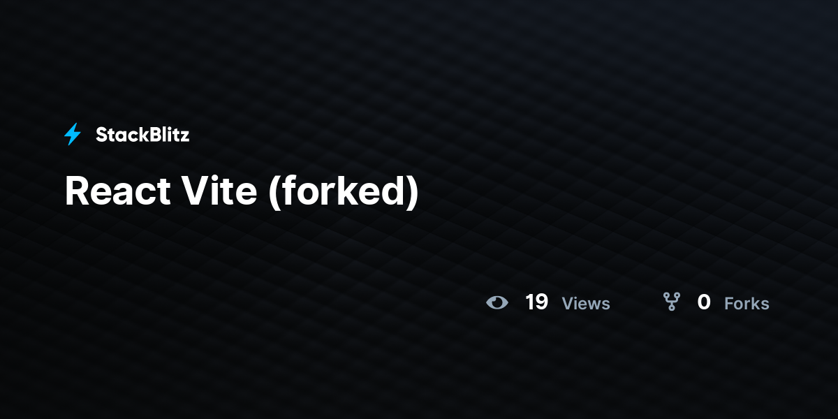 React Vite (forked) - StackBlitz