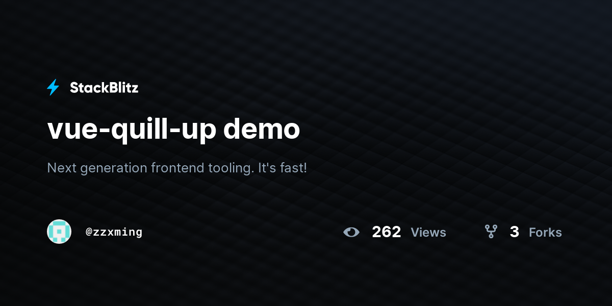 vue-quill-up demo - StackBlitz