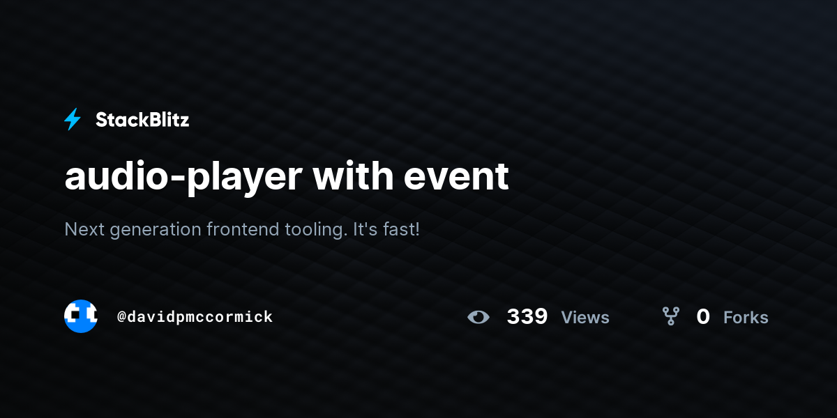 audio-player with event - StackBlitz