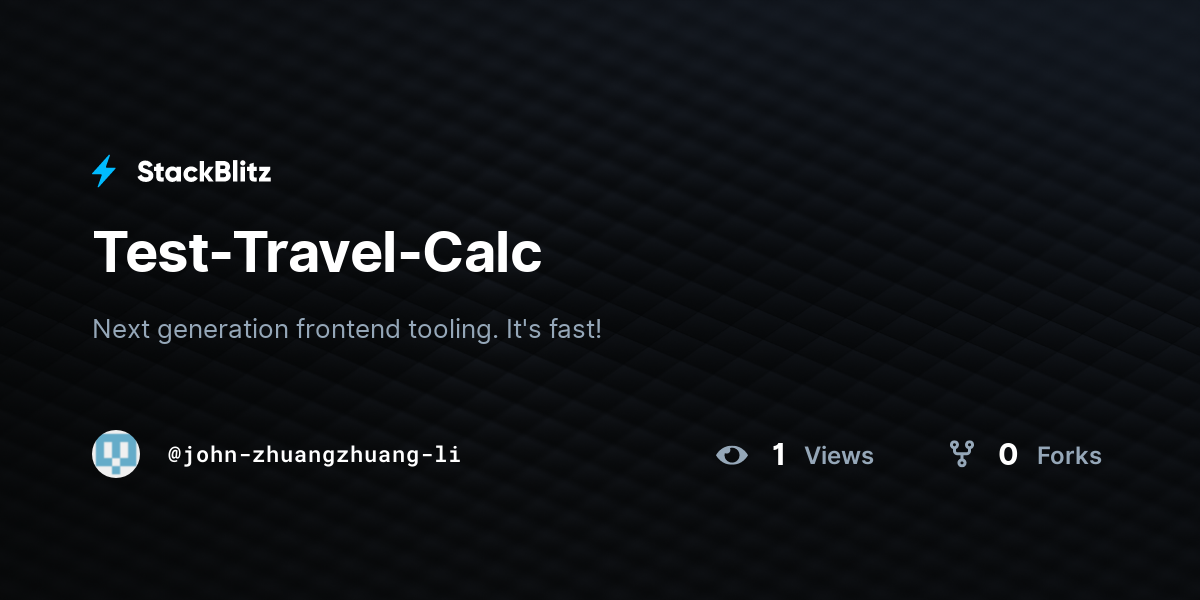 Test-Travel-Calc - StackBlitz