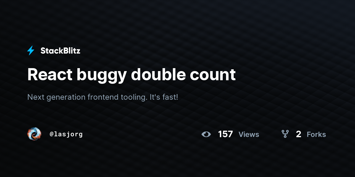React buggy double count - StackBlitz