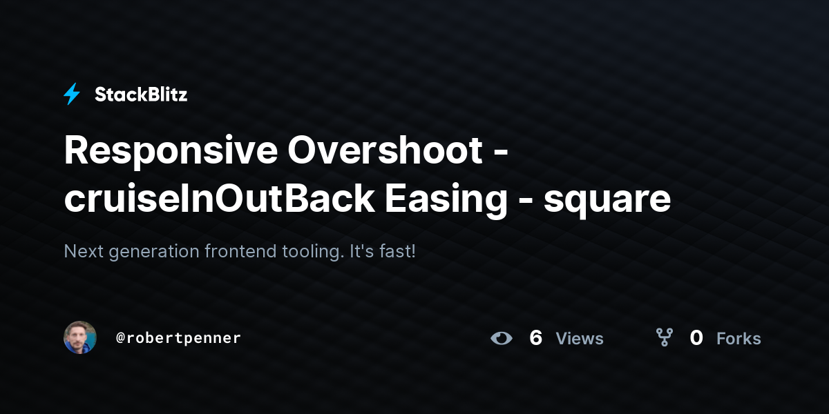 Responsive Overshoot - cruiseInOutBack Easing - square - StackBlitz