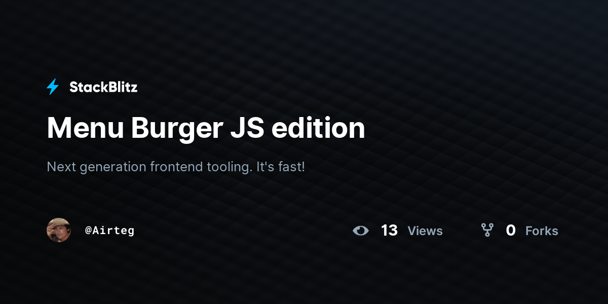 Menu Burger JS edition - StackBlitz