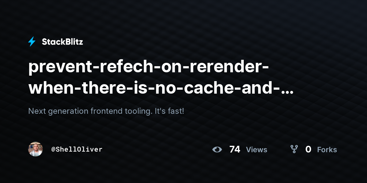 Prevent refech on rerender when there is no cache and same keys