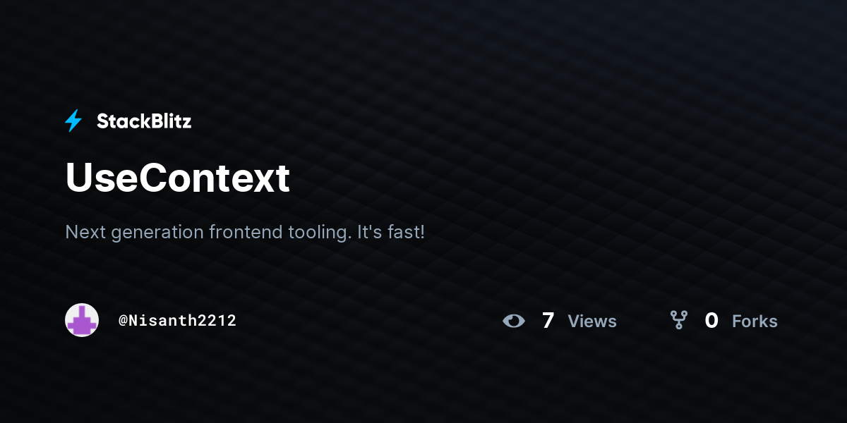 UseContext - StackBlitz