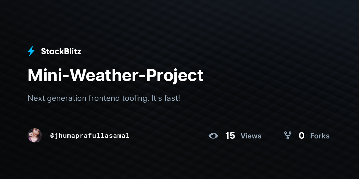 Mini-Weather-Project - StackBlitz