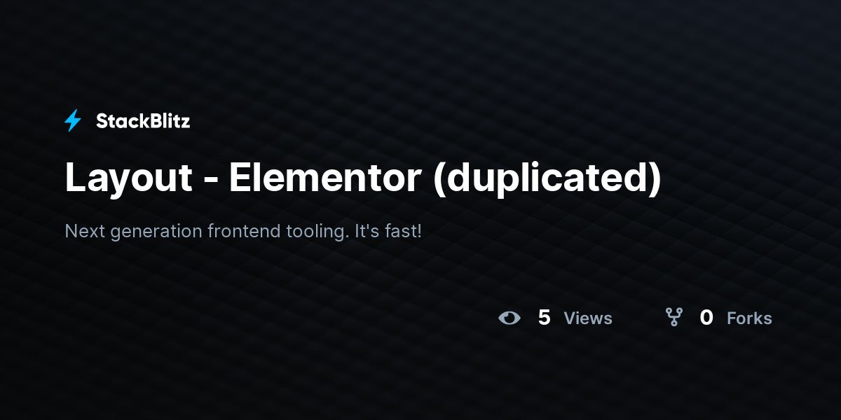 Layout - Elementor (duplicated) - StackBlitz