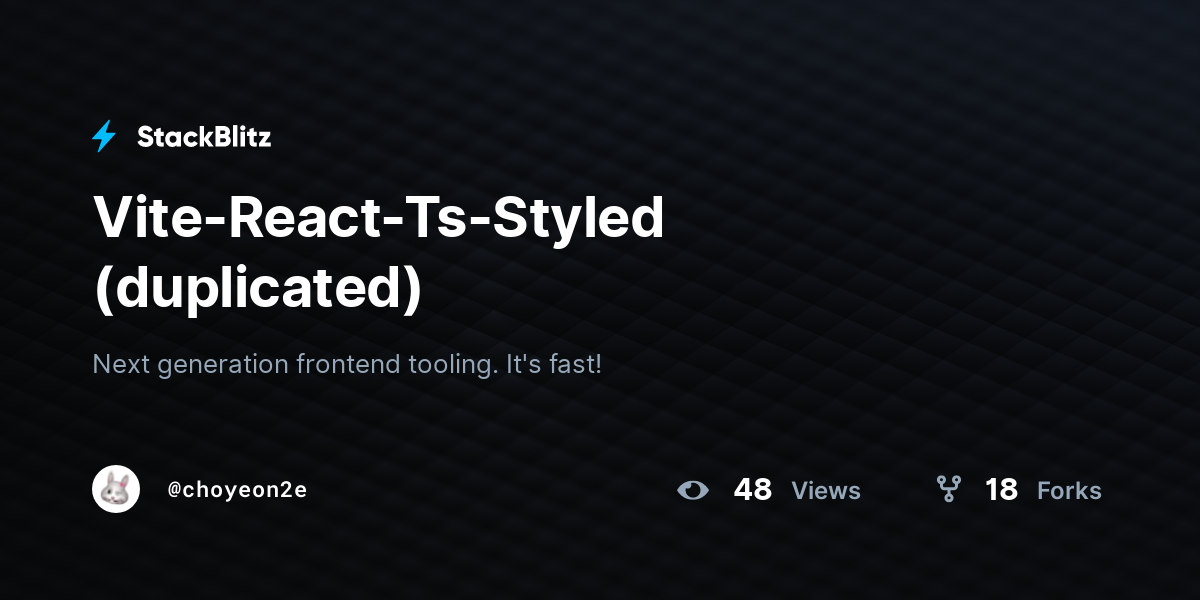 Vite-React-Ts-Styled (duplicated) - StackBlitz