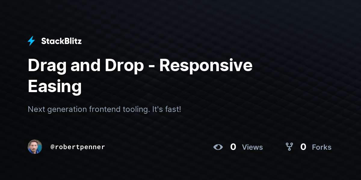 Drag and Drop - Responsive Easing - StackBlitz