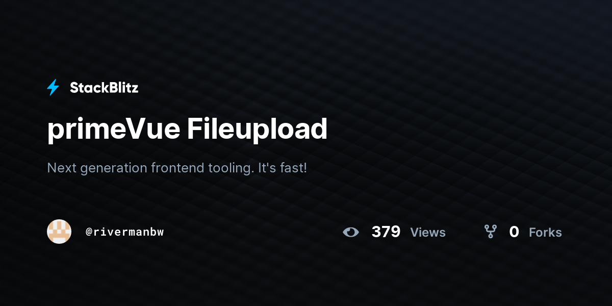 primeVue Fileupload - StackBlitz