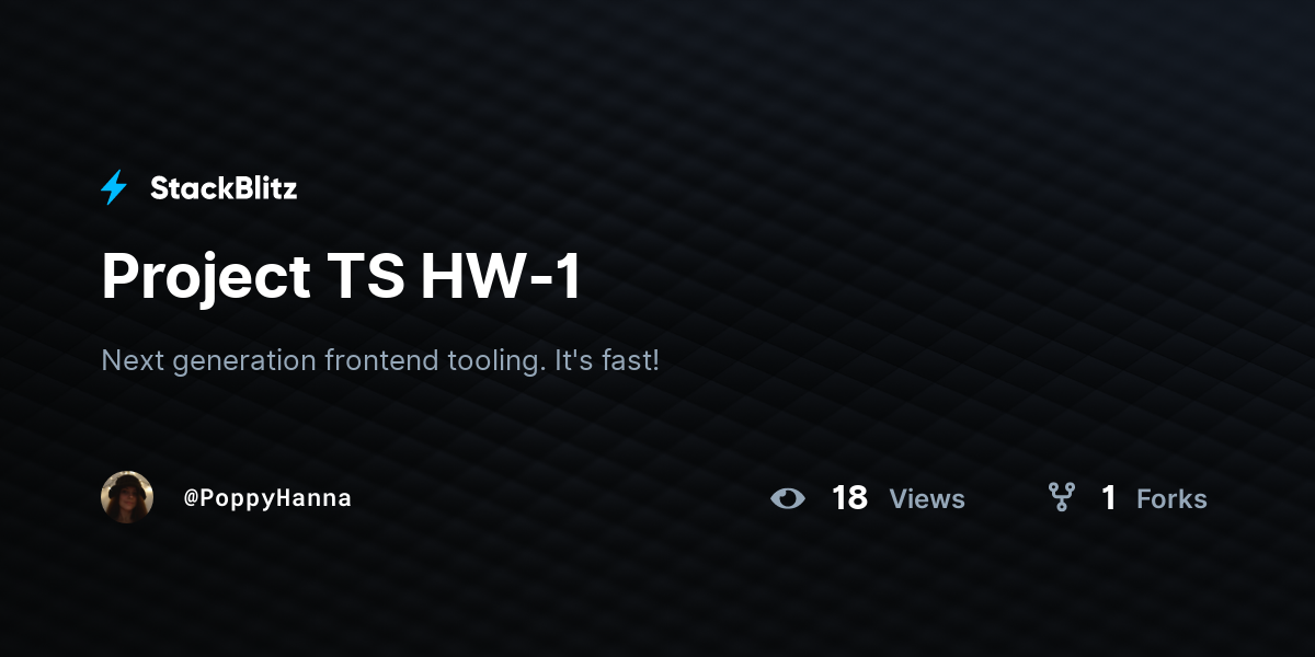 Project TS HW-1 - StackBlitz