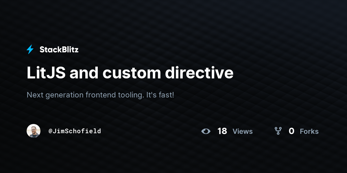LitJS and custom directive - StackBlitz