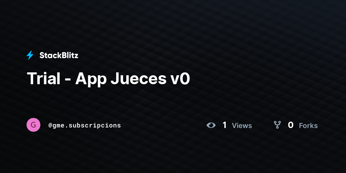 Trial - App Jueces v0 - StackBlitz