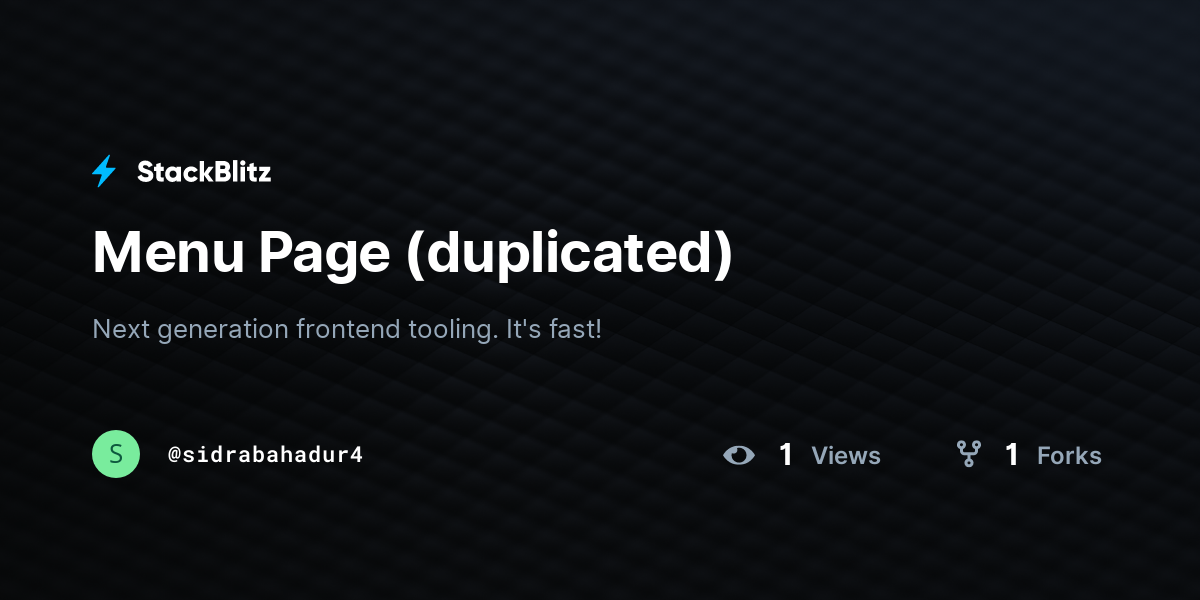 Menu Page (duplicated) - StackBlitz