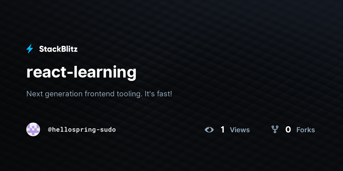 react-learning - StackBlitz
