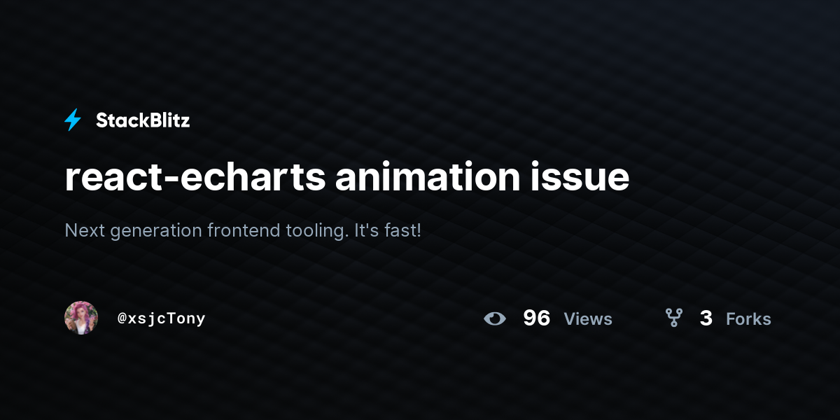 react-echarts animation issue - StackBlitz