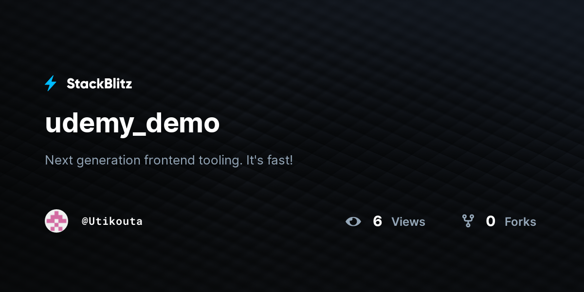 udemy_demo - StackBlitz