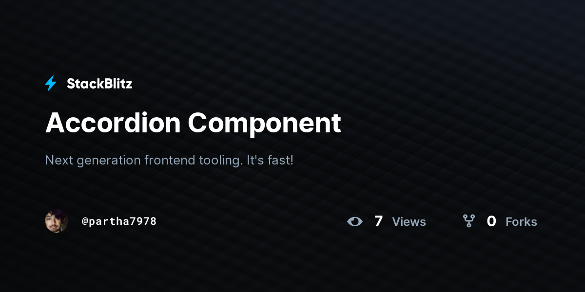 Accordion Component - StackBlitz