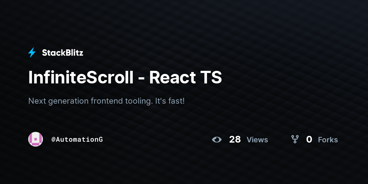 InfiniteScroll - React TS - StackBlitz