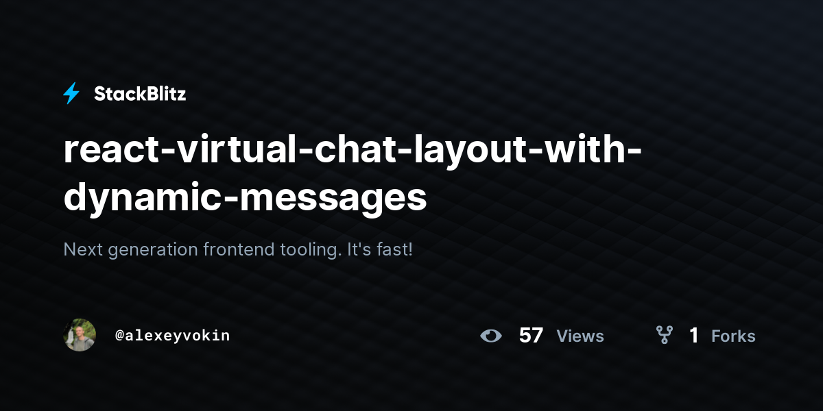 react-virtual-chat-layout-with-dynamic-messages - StackBlitz