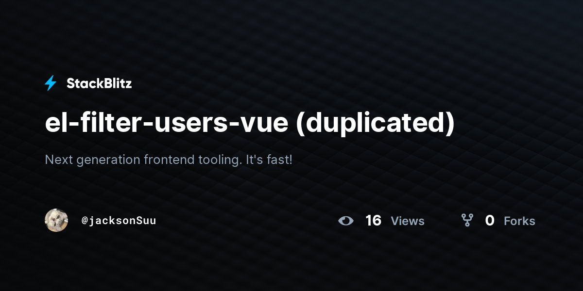 el-filter-users-vue (duplicated) - StackBlitz