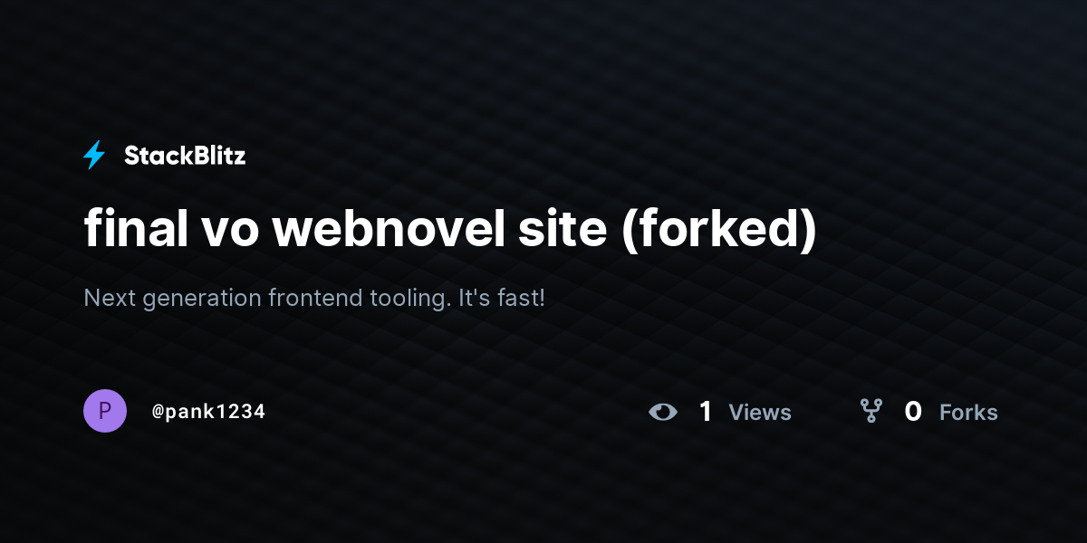 final vo webnovel site (forked) - StackBlitz