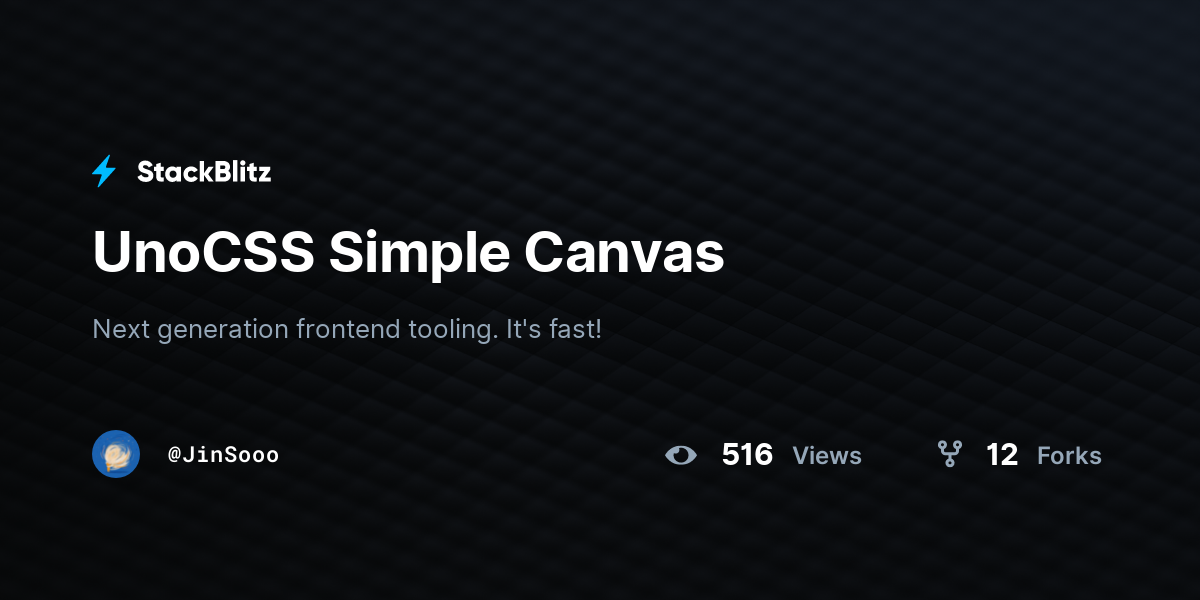 UnoCSS Simple Canvas - StackBlitz