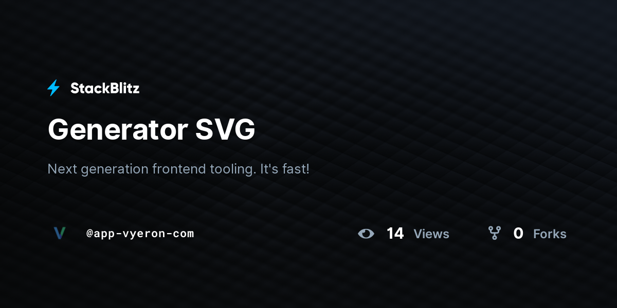 Generator SVG - StackBlitz