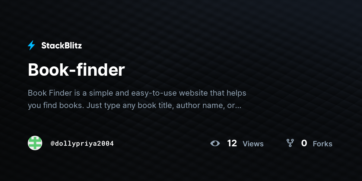 Book-finder - StackBlitz