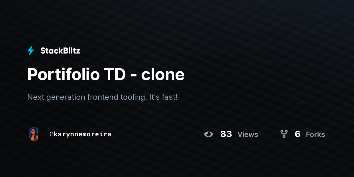 Portifolio TD - clone - StackBlitz