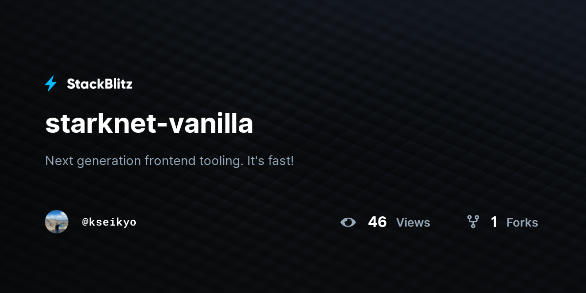 starknet-vanilla - StackBlitz