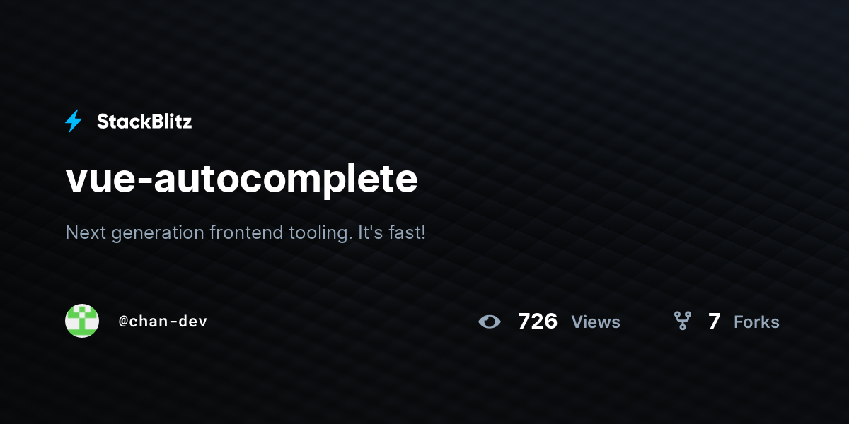 vue-autocomplete - StackBlitz