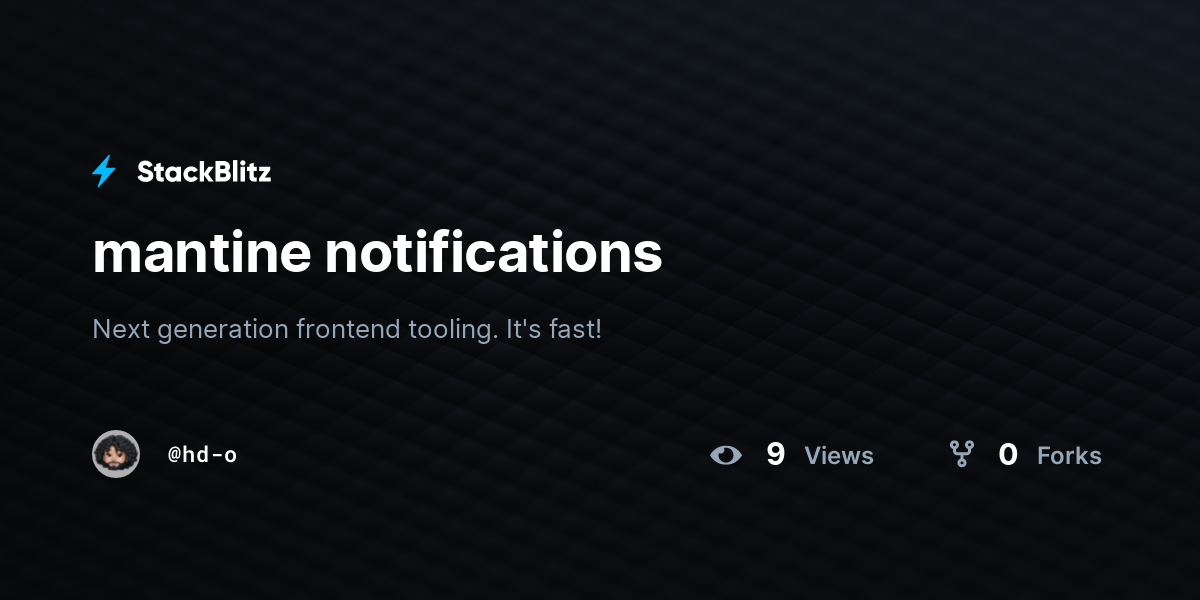 mantine notifications - StackBlitz