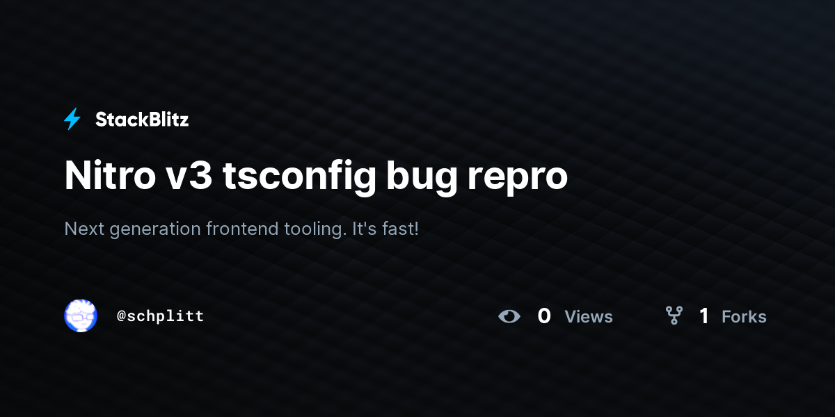 Nitro v3 tsconfig bug repro - StackBlitz
