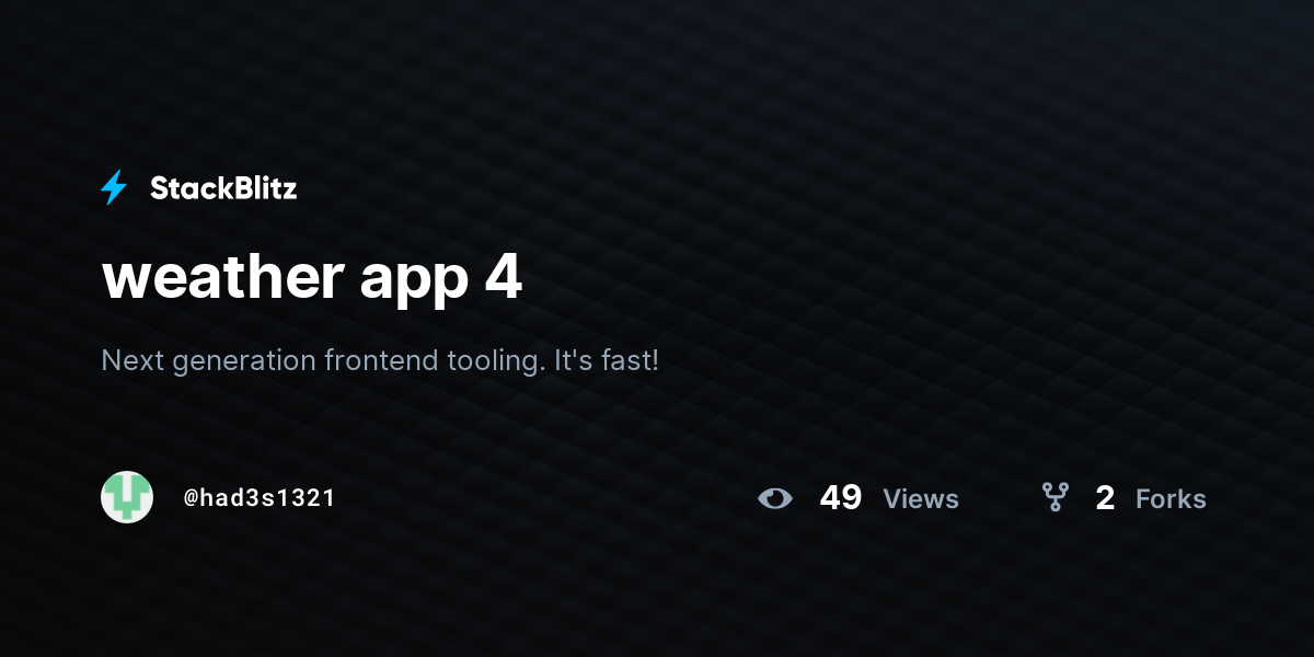 weather app 4 - StackBlitz