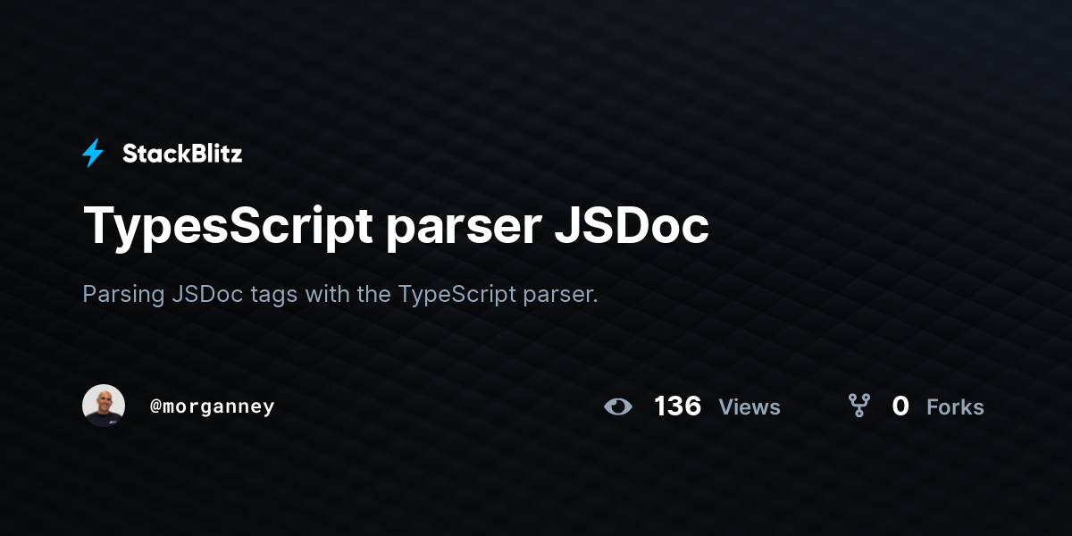 TypesScript parser JSDoc - StackBlitz