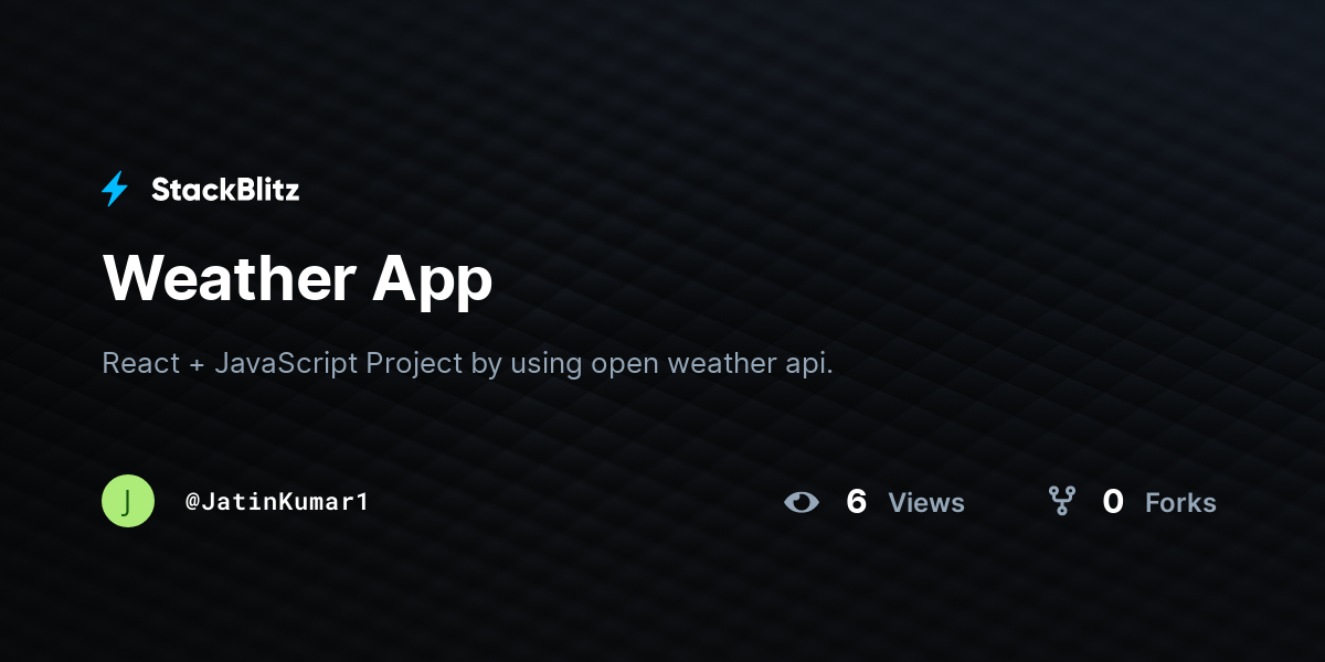 Weather App - StackBlitz